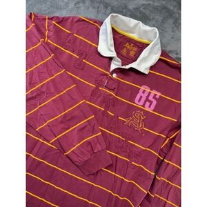 Red Jacket‎ Arizona State Sun Devils Rugby Shirt Striped Long Sleeve Size L